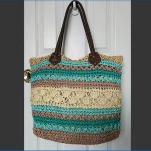 Cappelli Rainbow Straw women's Purse Bag Handbag -